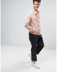 Мужская розовая джинсовая куртка от Asos