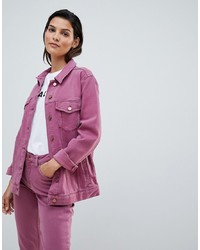 Женская розовая джинсовая куртка от French Connection