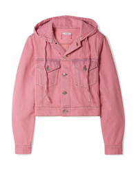 Женская розовая джинсовая куртка от Ganni