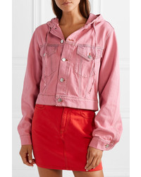 Женская розовая джинсовая куртка от Ganni