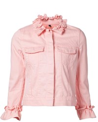Женская розовая джинсовая куртка от J Brand