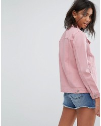 Женская розовая джинсовая куртка от Miss Selfridge