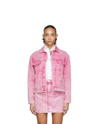 Женская розовая джинсовая куртка от MSGM