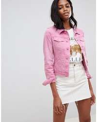Женская розовая джинсовая куртка от Oasis