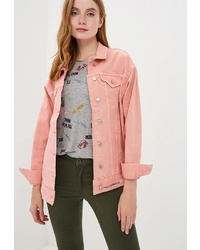 Женская розовая джинсовая куртка от SH