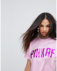 Женская розовая джинсовая футболка от Missguided