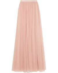 Розовая длинная юбка из фатина от Needle & Thread