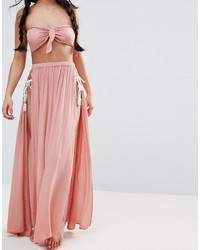 Розовая длинная юбка от Asos