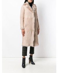 Женская розовая дубленка от Salvatore Santoro