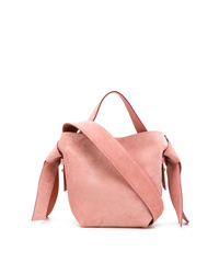Розовая замшевая большая сумка от Acne Studios