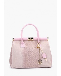 Розовая замшевая большая сумка от Markese