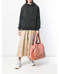 Розовая замшевая большая сумка от Acne Studios