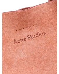 Розовая замшевая большая сумка от Acne Studios