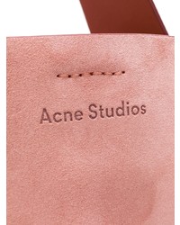 Розовая замшевая большая сумка от Acne Studios