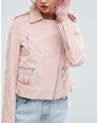 Женская розовая замшевая косуха от Asos