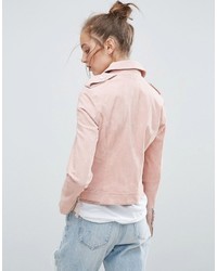 Женская розовая замшевая косуха от Asos