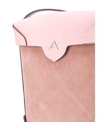 Розовая замшевая сумка через плечо от Manu Atelier