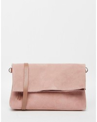 Розовая замшевая сумка через плечо от Jack Wills