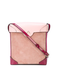 Розовая замшевая сумка через плечо от Manu Atelier