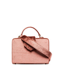 Розовая замшевая сумка через плечо от Mehry Mu