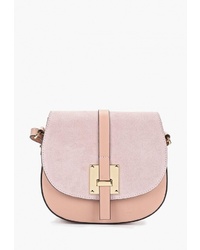 Розовая замшевая сумка через плечо от Roberto Buono