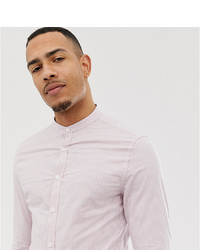 Мужская розовая классическая рубашка в вертикальную полоску от ASOS DESIGN
