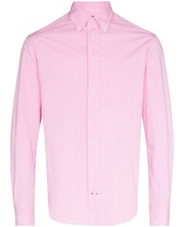 Мужская розовая классическая рубашка в вертикальную полоску от Gitman Vintage
