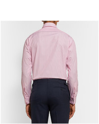 Мужская розовая классическая рубашка в вертикальную полоску от Dunhill