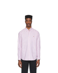 Мужская розовая классическая рубашка в вертикальную полоску от Polo Ralph Lauren