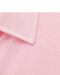 Мужская розовая классическая рубашка в мелкую клетку от Turnbull & Asser