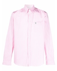 Мужская розовая классическая рубашка в мелкую клетку от MACKINTOSH
