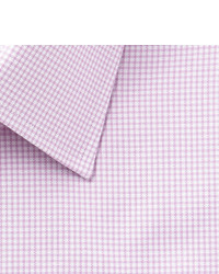 Мужская розовая классическая рубашка в мелкую клетку от Tom Ford