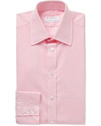 Мужская розовая классическая рубашка в мелкую клетку от Turnbull & Asser