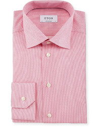 Розовая классическая рубашка с принтом