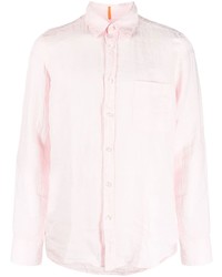 Мужская розовая классическая рубашка от BOSS