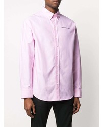 Мужская розовая классическая рубашка от DSQUARED2