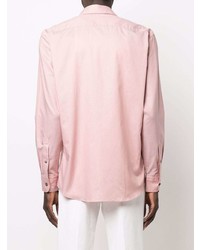 Мужская розовая классическая рубашка от Ermenegildo Zegna