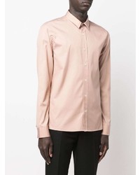 Мужская розовая классическая рубашка от Balmain