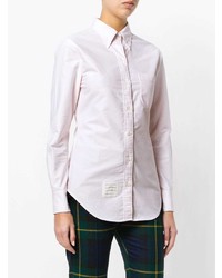 Женская розовая классическая рубашка от Thom Browne