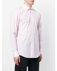 Мужская розовая классическая рубашка от BOSS HUGO BOSS