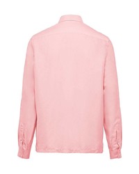 Мужская розовая классическая рубашка от Prada