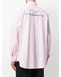 Мужская розовая классическая рубашка от Raf Simons