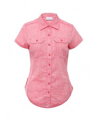 Женская розовая классическая рубашка от Columbia