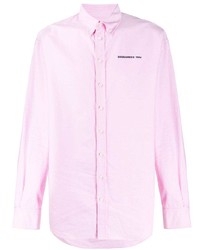 Мужская розовая классическая рубашка от DSQUARED2