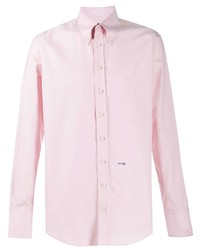 Мужская розовая классическая рубашка от DSQUARED2