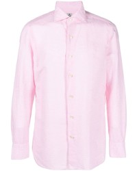 Мужская розовая классическая рубашка от Finamore 1925 Napoli