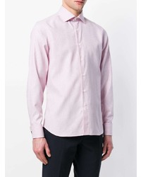Мужская розовая классическая рубашка от Canali