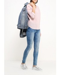 Женская розовая классическая рубашка от Mustang