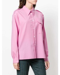Женская розовая классическая рубашка от N°21