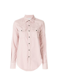 Женская розовая классическая рубашка от Saint Laurent